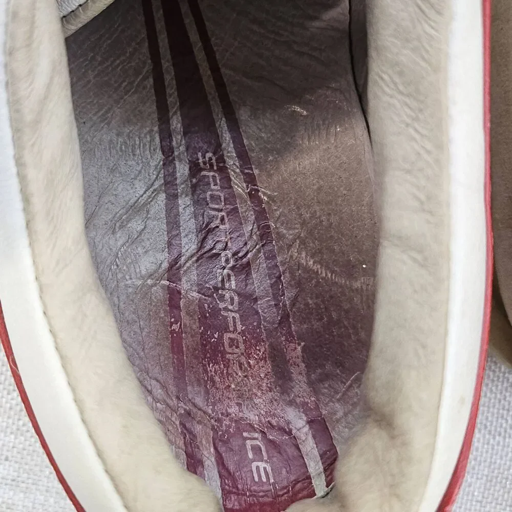 Vtg Nike Air‎ Max Golf Athletic Shoes Red White Spikes Leather Womens US 8